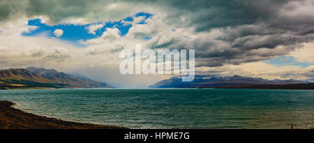 Le lac Pukaki, Nouvelle-Zélande Banque D'Images