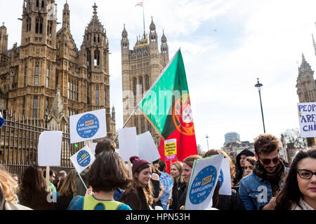 Londres, Royaume-Uni - 20 Février 2017 : un jour sans nous. Les citoyens de l'UE dans le Royaume-Uni ont lancé une campagne affirmant qu'ils ne sont pas une monnaie d'ch Banque D'Images