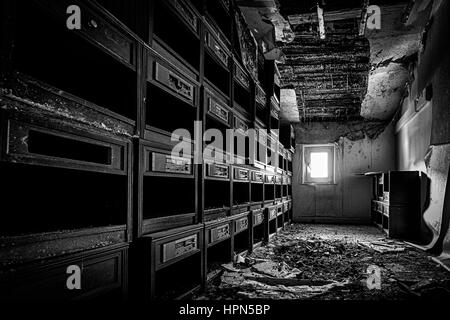 Un hôtel abandonné dans les montagnes du Harz, Allemagne Banque D'Images