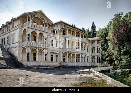 Un hôtel abandonné dans les montagnes du Harz, Allemagne Banque D'Images