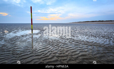 La mer des Wadden près du village Schillig en Frise orientale Banque D'Images