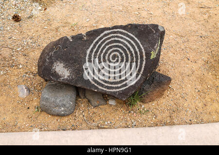 Lors de Petroglyph Petroglyph National Monument, Albuquerque, Nouveau Mexique, USA Banque D'Images