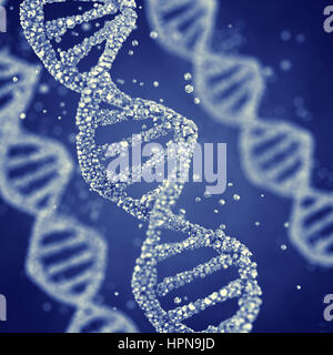 Dna helix , gene mutation , Génétique Banque D'Images