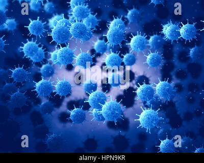 Les virus sont des agents pathogènes infectieux qui se réplique dans les cellules vivantes , l'épidémie de maladie virale Banque D'Images