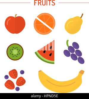 Mettre les fruits dans télévision ftyle Illustration de Vecteur