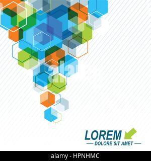 Vector background des hexagones colorés. Design élégant et moderne Illustration de Vecteur