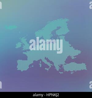 L'Europe avec la carte sur fond bleu, vector illustration Illustration de Vecteur