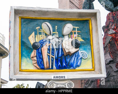 VIAREGGIO, ITALIE - 19 février : Défilé de chars allégoriques du Carnaval de Viareggio a tenu le 19 février 2012 Banque D'Images