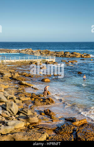 Plage d'eau douce dans la région de Sydney et sa piscine d'eau douce,océan,Sydney, Australie Banque D'Images