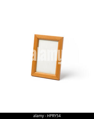 Cadre en bois sur fond blanc - libre Banque D'Images