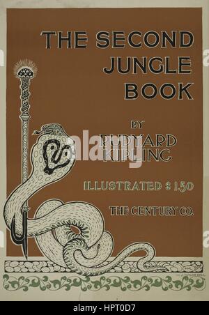 Affiche annonçant le roman 'Le deuxième livre de la jungle" de Rudyard Kipling, 1903. À partir de la Bibliothèque publique de New York. Banque D'Images