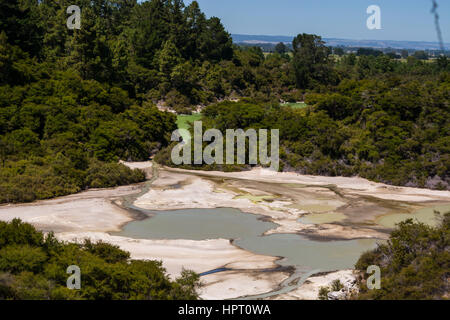 Wai-O-Tapu Nouvelle-zélande réserve géothermique Banque D'Images