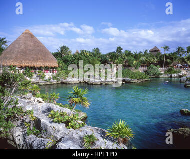 Lagon à Xel-Ha Parc National, Riviera Maya, Quintana Roo, Mexique de l'État Banque D'Images