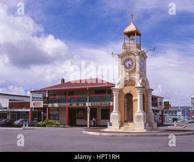 Hokitika Memorial Clocktower, Weld Street, Hokitika, Westland District, Région de la côte ouest, île du Sud, Nouvelle-Zélande