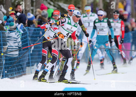 Lahti, Finlande. Feb 24, 2017. Lahti 24.02.2017 Bernhard Gruber (AUT), Championnats du Monde de ski nordique, le combiné nordique, Photo : Cronos/Diener Crédit : Cronos Foto/Alamy Live News