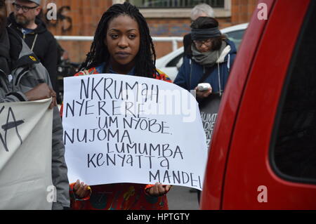 Berlin, Allemagne. Feb 25, 2017. Le mémorial pour les victimes de l'Afrique de mars du colonialisme à Berlin, Allemagne. Credit : Markku Rainer Peltonen/Alamy Live News Banque D'Images