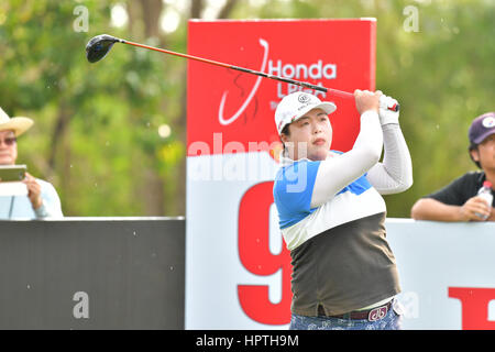 Chonburi, Thaïlande. Feb 25, 2017. Bangkok - 25 février : Shanshan Feng de Chine en Thaïlande 2017 LPGA Honda au Siam Country Club, Pattaya Old Course le 25 février 2017 à Chonburi, Thaïlande. Credit : Chatchai Somwat/Alamy Live News Banque D'Images