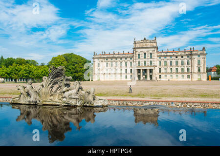 Ludwigslust château en style baroque, ville de Ludwigslust, Mecklembourg-poméranie, Germany, Europe Banque D'Images