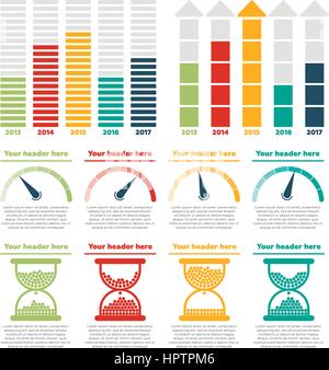 Éléments infographiques. Barres de progression Illustration de Vecteur