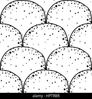 Maison de vacances russe Maslenitsa. Crêpe est un symbole de défilés. Hand drawn seamless pattern, vector background mosaïque Illustration de Vecteur