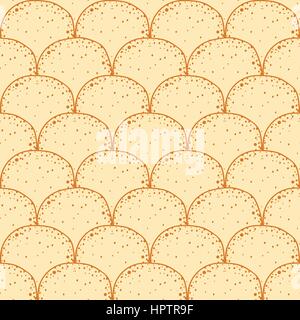 Maison de vacances russe Maslenitsa. Crêpe est un symbole de défilés. Hand drawn seamless pattern, vector background mosaïque Illustration de Vecteur