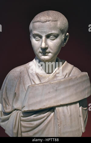 Gordien III Empereur - Marcus Antonius Gordianus Pius Augustus 225 AD - 244 AD a été empereur romain de 238 à 244 AD AD. À l'âge de 13 ans, il est devenu le plus jeune seul empereur romain tout au long de l'existence de l'Empire romain. Rome , Italie , Banque D'Images