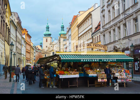 Havelske trziste, Havelska, Market street, old town, Prague, République Tchèque Banque D'Images