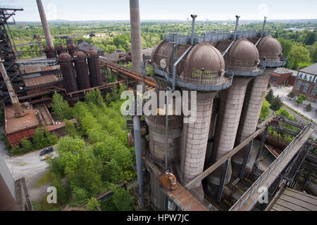 Allemagne, Duisbourg, l'Duisburg-Nord Country Park, ancien haut fourneau Thyssen travaille dans le district Meiderich. Banque D'Images