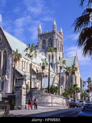 La cathédrale de la Sainte Trinité, Church Street, Hamilton, Bermudes, paroisse de Pembroke Banque D'Images