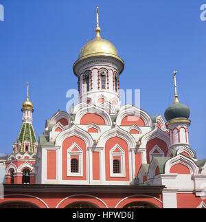 La Cathédrale de Kazan, de la Place Rouge, Moscou, Russie, Banque D'Images