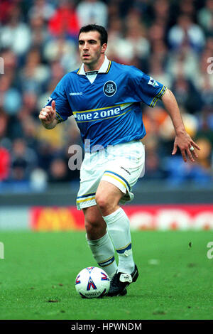 DAVID UNSWORTH Everton FC 12 Septembre 1998 Banque D'Images