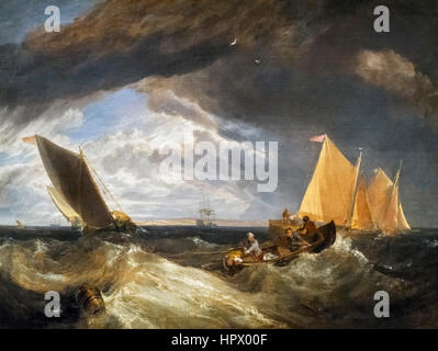 JMW Turner 'la jonction de la Tamise et la Medway", huile sur toile, 1807 Banque D'Images