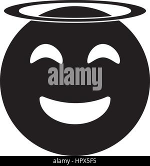 Ange d'émoticones les pictogrammes Illustration de Vecteur