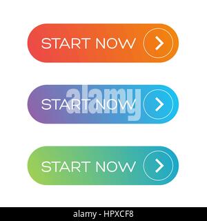 Démarrer maintenant le bouton Web Illustration de Vecteur