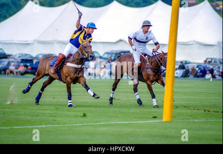 Kerry Packer-parrainé un tournoi de polo à Cowdray Park, près de Easebourne, Midhurst dans West Sussex : parc Jerudong v Ellerston. Banque D'Images