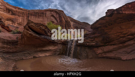 Petite Cascade dans la région de Coyote Gulch Grand Staircase Escalante National Monument Utah USA Banque D'Images