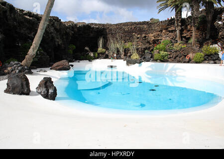 Septembre 18, 2012, Haria, Las Palmas, Lanzarote, Espagne - Jameos del Agua, un espace naturel et l'art de la culture, par Cesar Manrique. Banque D'Images