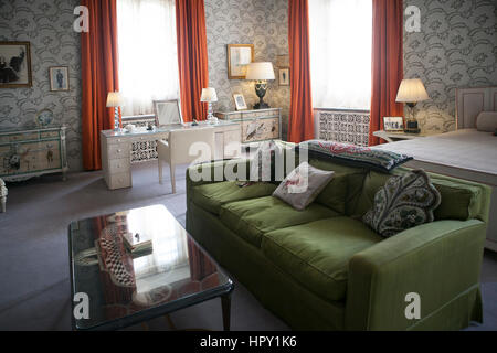 Londres, Angleterre - le 12 juillet 2016 de l'intérieur typique de château anglais. Salle de séminaire du château de Leeds Banque D'Images