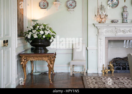Londres, Angleterre - le 12 juillet 2016 de l'intérieur typique de château anglais. Salle de séminaire du château de Leeds Banque D'Images