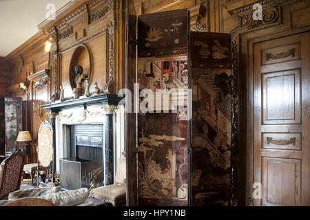 Londres, Angleterre - le 12 juillet 2016 de l'intérieur typique de château anglais. Salle de séminaire du château de Leeds Banque D'Images