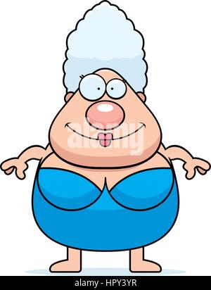 Un dessin de femme debout dans un maillot de bain. Illustration de Vecteur