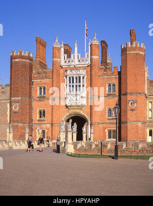 Le Grand châtelet d'Hampton Court Palace, Hampton, London Borough of Richmond upon Thames, Grand Londres, Angleterre, Royaume-Uni Banque D'Images