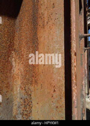 Rusty structure d'une ancienne usine de canne à sucre,Cuba,close up Banque D'Images