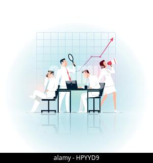 Illustration du concept d'entreprise. Les personnes qui travaillent. Les éléments sont séparément en couches en fichier vectoriel. Illustration de Vecteur