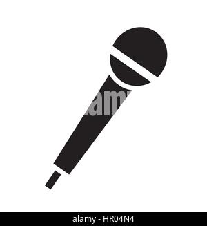 L'icône Microphone vector isolé en fond blanc. Illustration de Vecteur