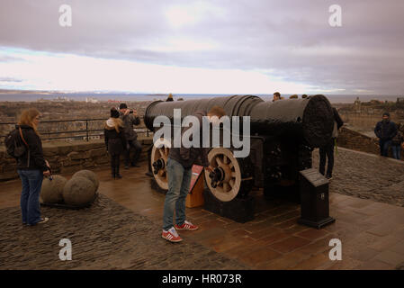 Le Château d'Édimbourg Mons Meg Banque D'Images