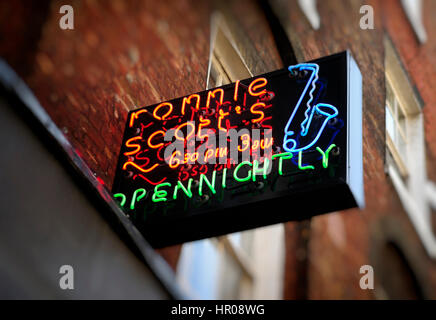 Ronnie Scott's Jazz Club, 47 Frith Street, Soho, Londres, Grande-Bretagne Banque D'Images