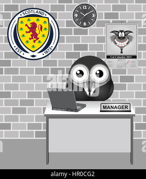 Oiseau comique l'Ecosse l'équipe nationale de football manager Banque D'Images