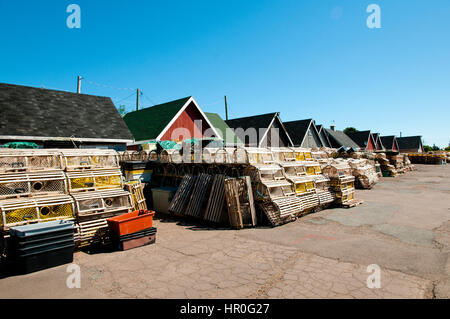 Les casiers à homards dans North Rustico - Prince Edward Island - Canada Banque D'Images