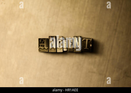 - Ancienne close-up de grungy vintage imprimé sur toile métallique mot. Image libre de stock - stock en rendu 3D image. Peut être utilisé pour des bannières publicitaires en ligne Banque D'Images